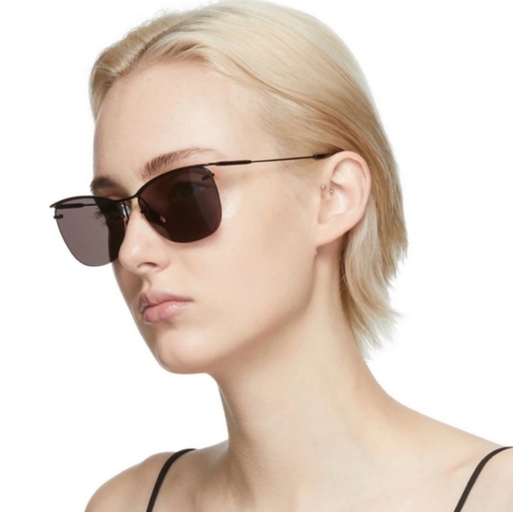 Nwt Saint Laurent 56MM Oval Cat Eye Sunglasses